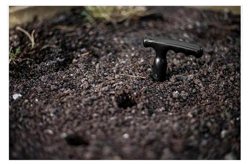 Blumenzwiebelpflanzer Pflanzhilfe Kunststoff Schwarz