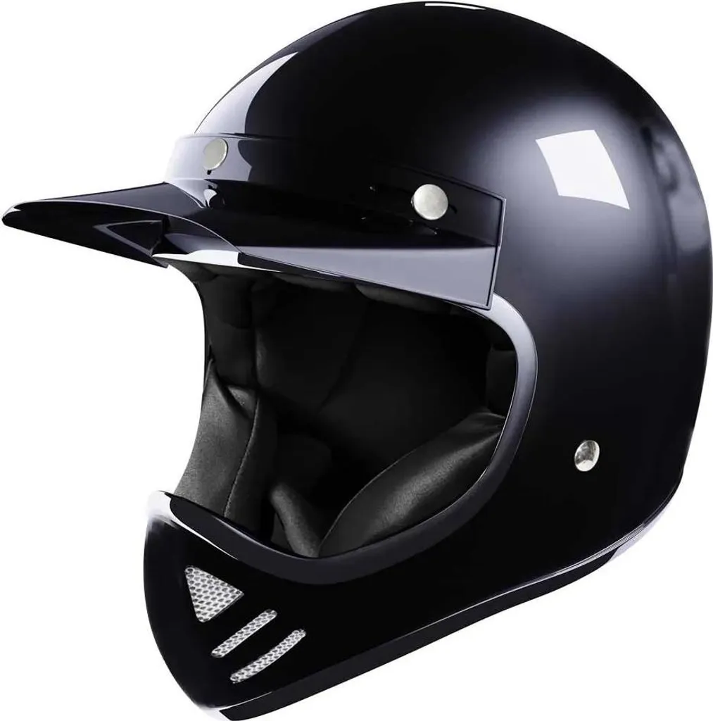 Casque Moto Intégral Stormer Crossroad Noir Taille L pour Homme et Femme