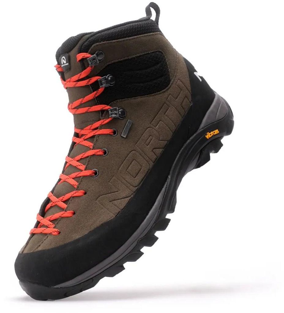 Herren Wanderstiefel Northfinder Parvat Leder Wanderstiefel Olivgrün
