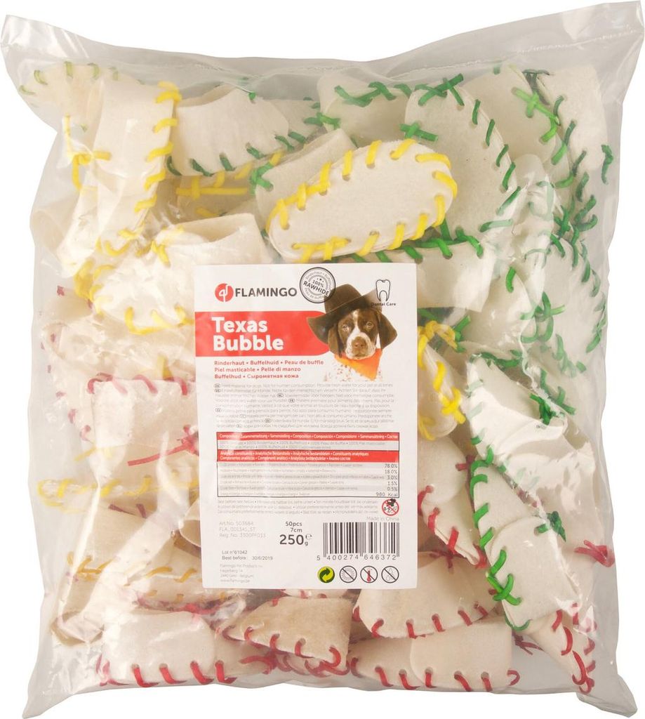 Flamingo Kauschuh aus Rinderhaut farbig - 50er Pack Produktbild 