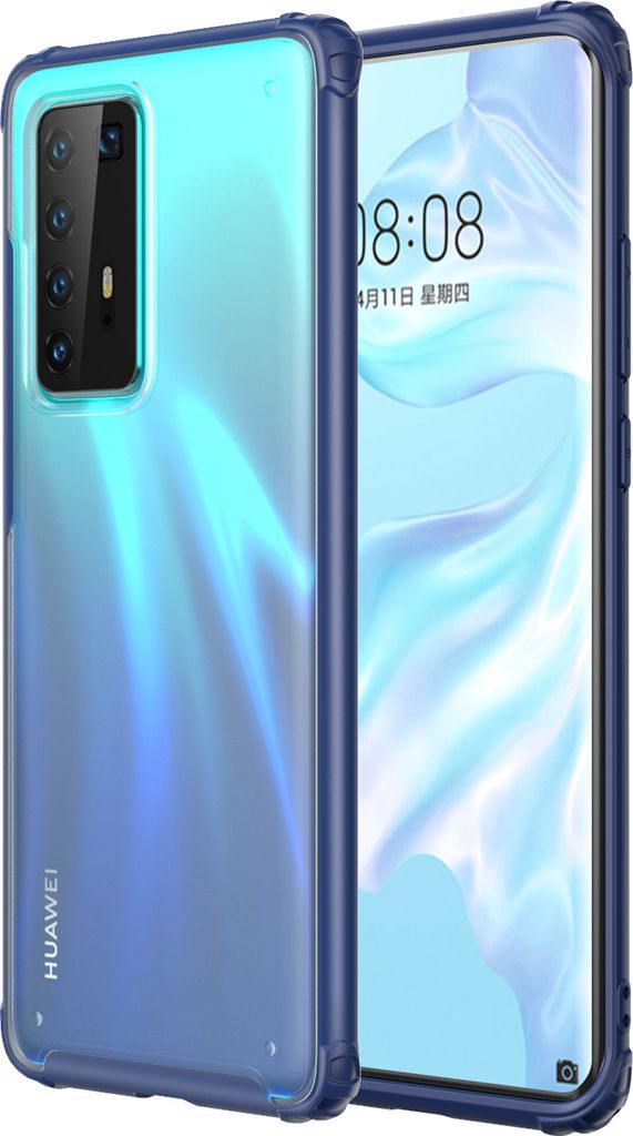 Für HUAWEI P40 Pro Case PC Mattenboden TPU Soft Edge Cover Shockproof Mobil Telefon blau