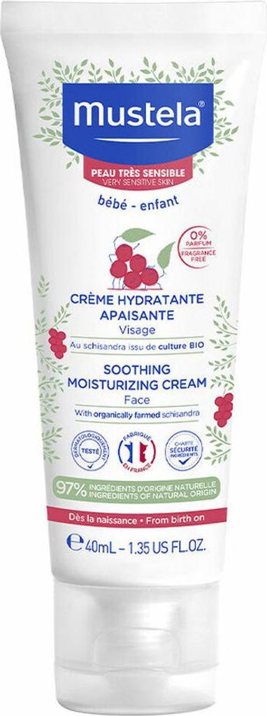 Crema hidratante y calmante para la cara de bebé Mustela Imagen del producto 