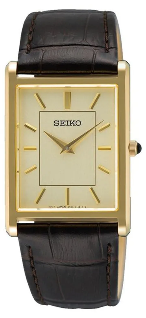 Montre Seiko Swr106P1 pour Femme avec Boîtier Rectangulaire Doré Chic