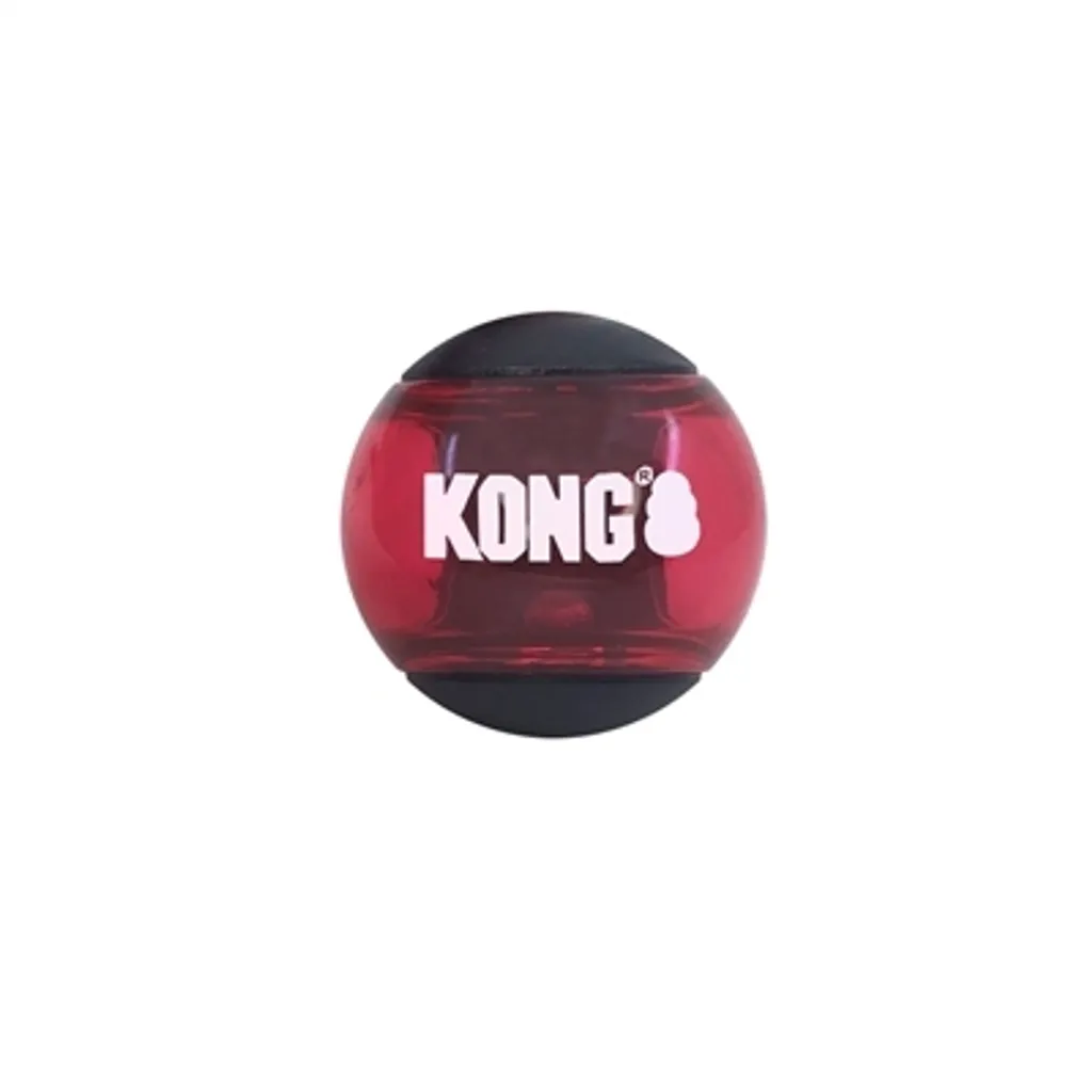 KONG Signature Ball Taille L - Pack de 3 Balles de Jeu Ultra Résistantes