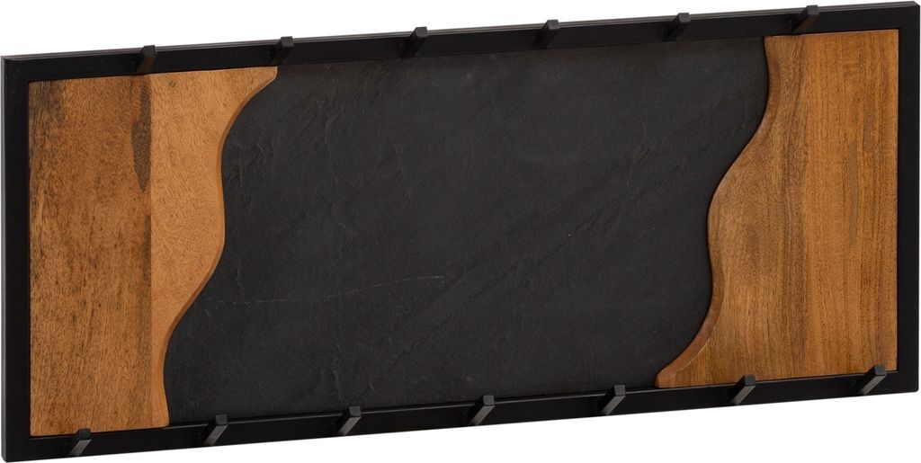 Wandgarderobe Hakenleiste Steinoptik 80 cm Garderobe Flur Holz Modern