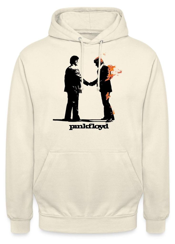 Spreadshirt Pink Floyd Album Cover Und Logo Uni Hoodie, S, Vanille-Milchshake