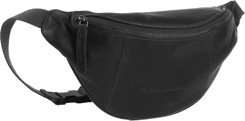 Sac banane antivol Eden en cuir noir, protège vos affaires avec style