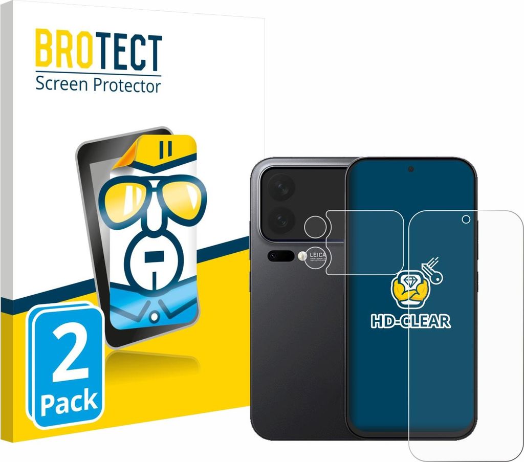 2x Für Xiaomi 17 Pro (Display+Kamera) Schutzfolie BROTECT Displayschutz Display Schutz Folie Klar Transparent