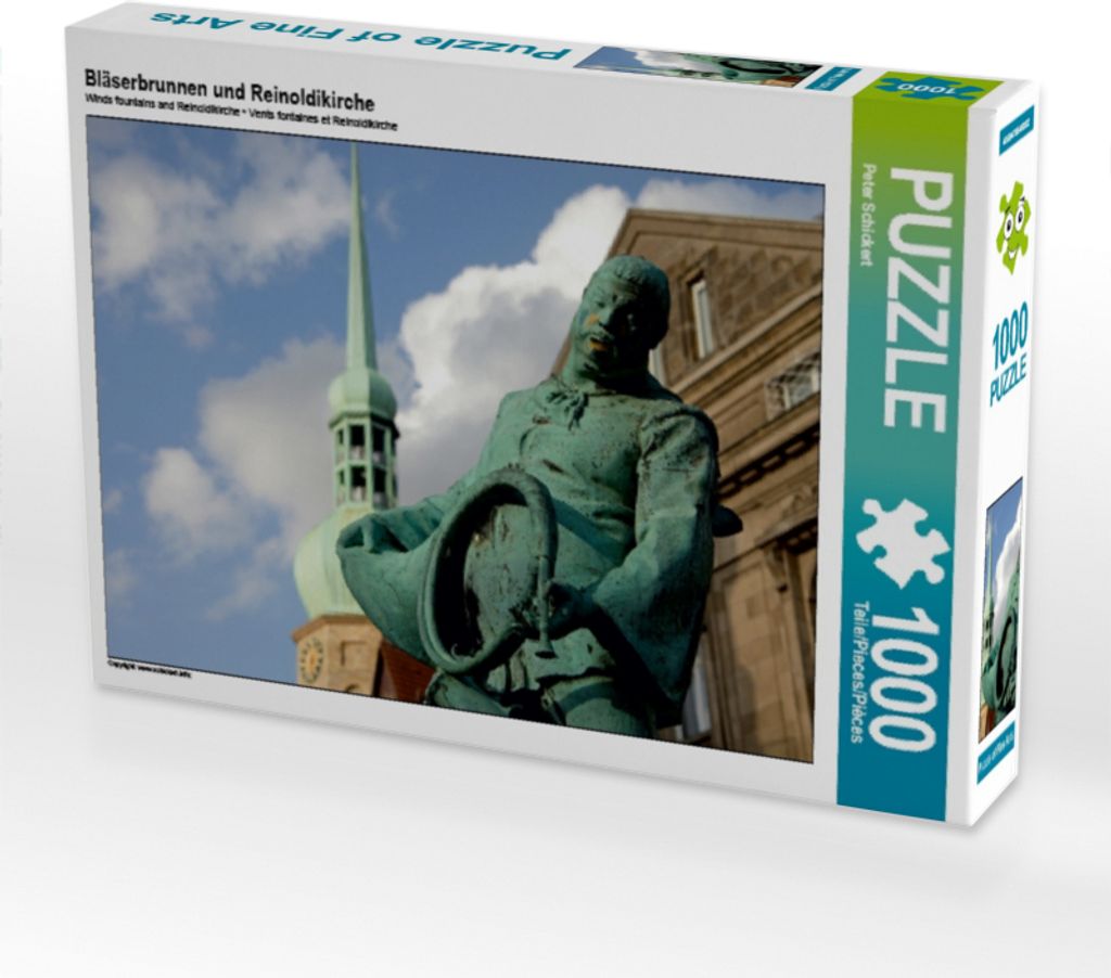 Calvendo Bläserbrunnen und Reinoldikirche 1000 Teile Puzzle quer 640x480mm, Schickert Peter; 7439260