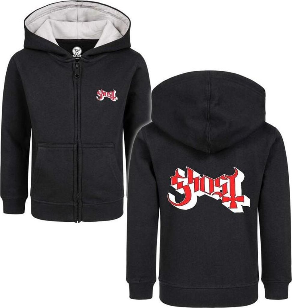 Ghost Kinder-Kapuzenjacke Unisex Metal-Kids - Logo schwarz 128