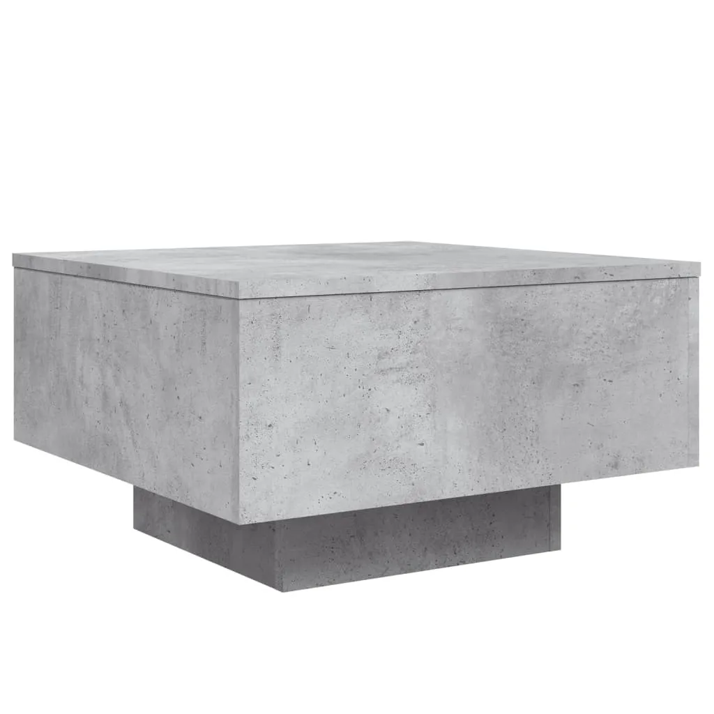 Tavolino da caffè grigio cemento 55x55x31 cm materiale a base di legno