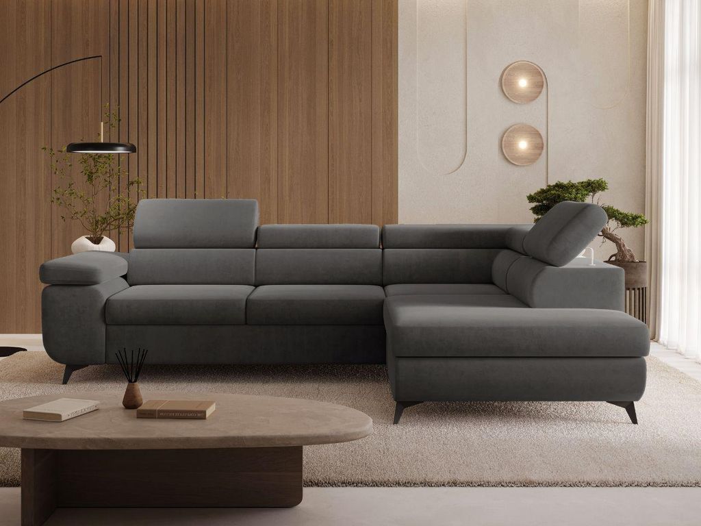 GrainGold Ecksofa L-Form Rechts Argon - Ecksofa mit Produktbild 