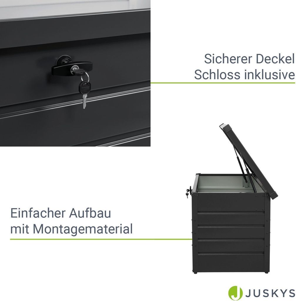 Juskys Metall Aufbewahrungsbox Limani 380 Liter - Outdoor Produktbild 5