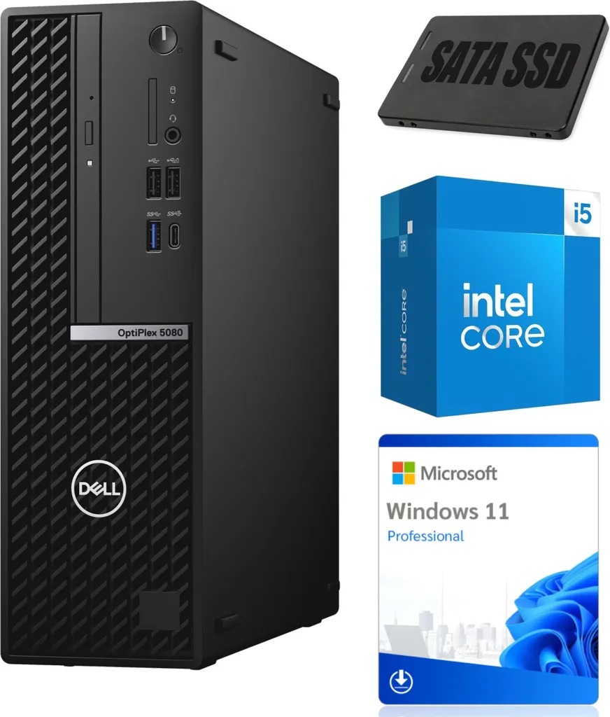PC Computer Dell OptiPlex 5080 SFF | Intel i5-10500 | 8 GB DDR4 | 256 GB SSD | Win11  | Grade A