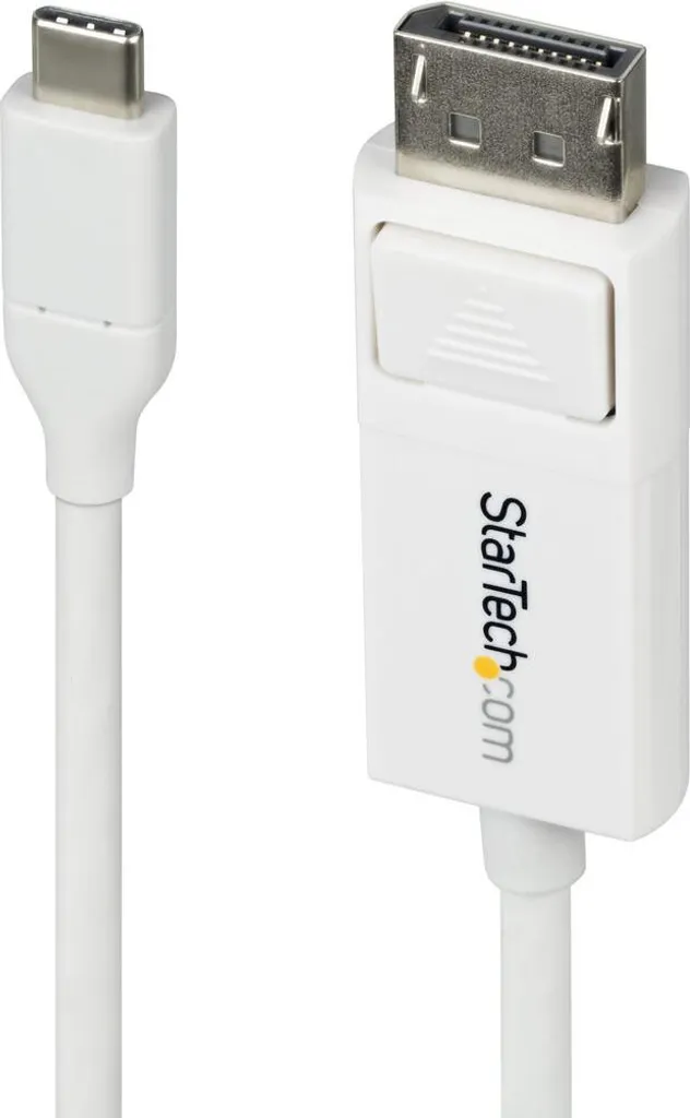 Câble VGA pour écran PC Startech CDP2DP2MBW Blanc 1,9m idéal bureau