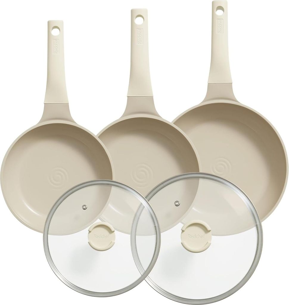 Induktives 5-teiliges Pannenset aus Edelstahl