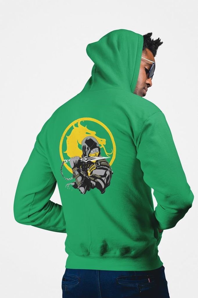 D&B Unisex Hoodie ZIPMO00036 Mortal Kombat Grün-Größe 2XL