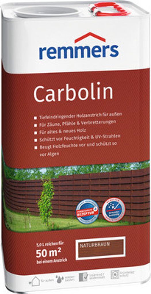 Remmers Carbolin Holzlasur naturbraun 5 l Produktbild 