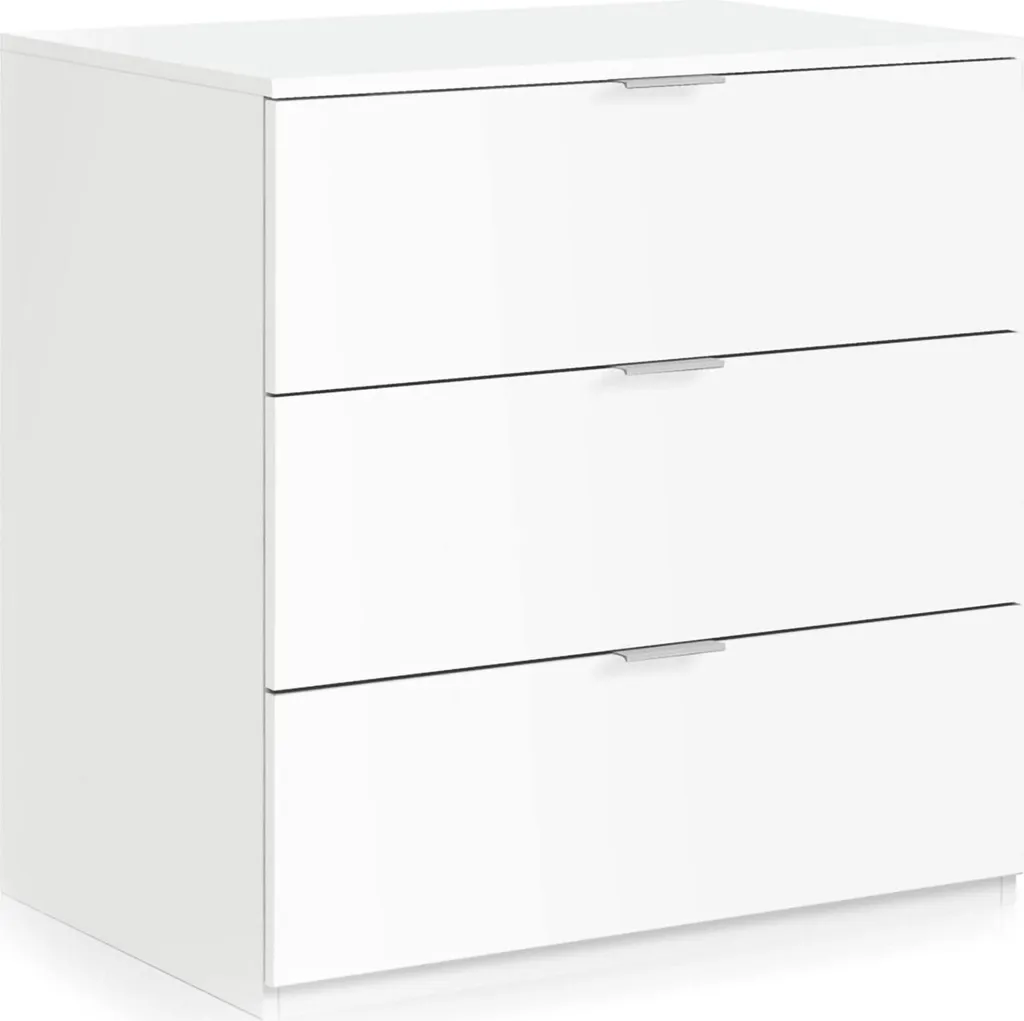 Commode gain de place Rea blanche 3 tiroirs pour ranger le désordre