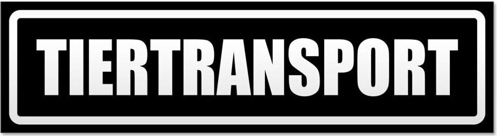 Kiwistar - Autoaufkleber - Schwarz - 60 x 16 cm - Tiertransport invertiert - Hinweis Aufkleber Sticker für Auto, Kfz, Fahrrad, PKW, LKW
