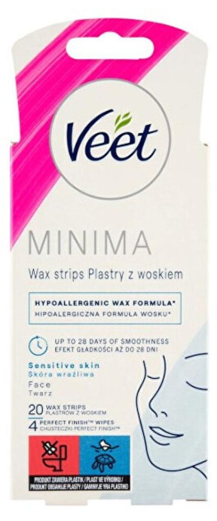Hypoallergene Wachs-Gesichtsstreifen Minima 20 Stück Produktbild 