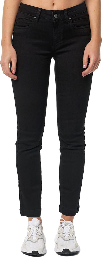 Tazzio Damen Straight Leg Jeans F110 (Schwarz, 42)