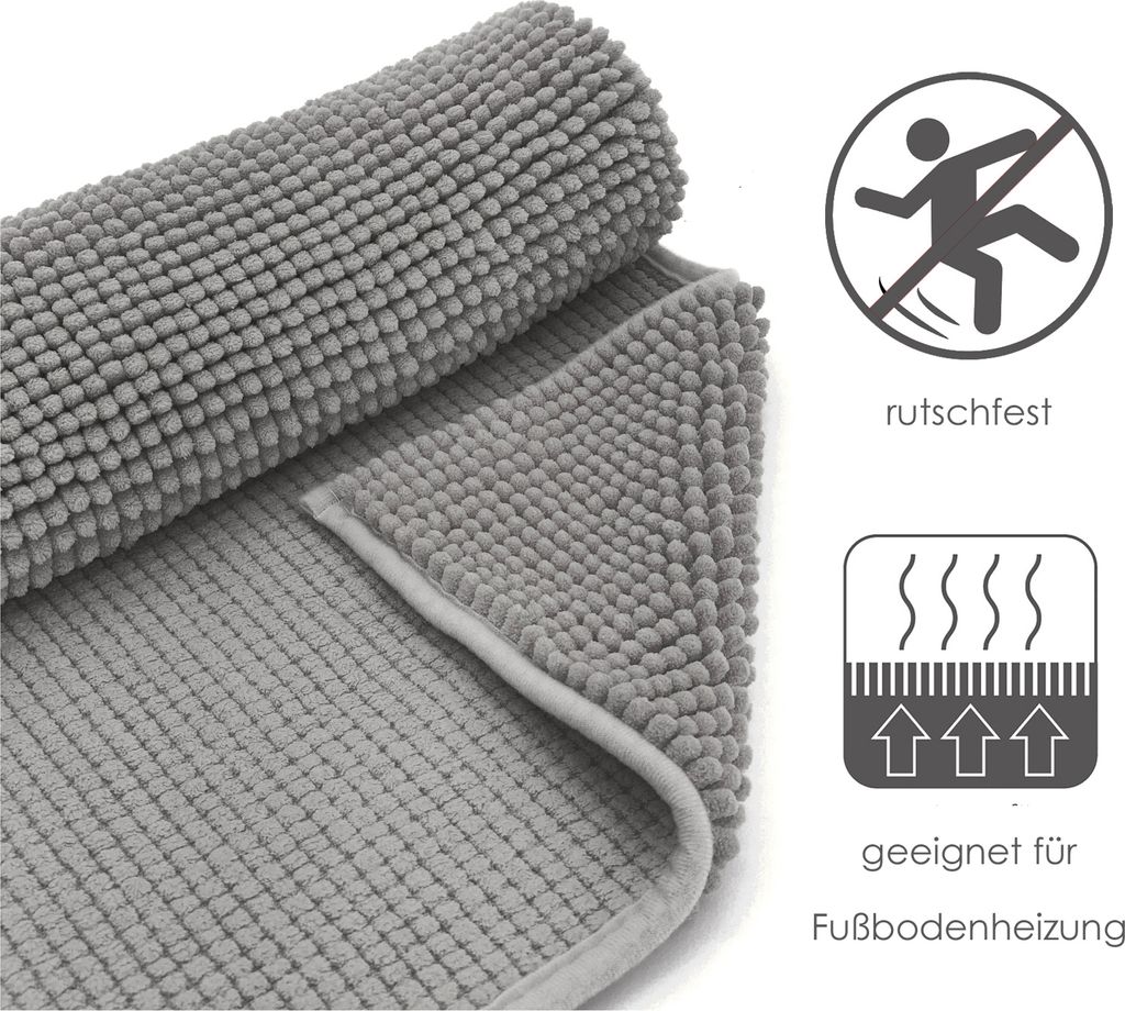 heimtexland ® Badvorleger Chenille Super Flauschig Produktbild 5