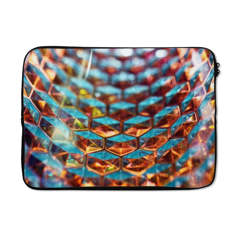 MuchoWow Laptop Hülle 14 ZollGlashonigwabe Laptoptasche - Laptoptasche - Stoßsicher - Schutzhaube