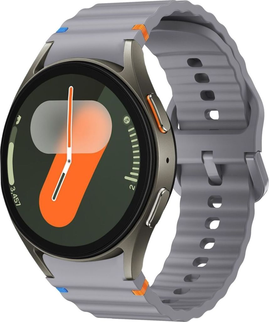 Smartwatch-Armband TPU Silikon für Samsung Galaxy Watch 7 44 / 40mm Ersatz Grau