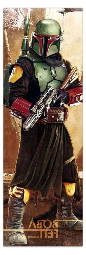 Star Wars Poster - Boba Fett Tür-Poster - Deko Wohnzimmer oder Deko Schlafzimmer - Deko Wohnzimmer - Größe: 158 x 53 - Friends Merchandise - Off...