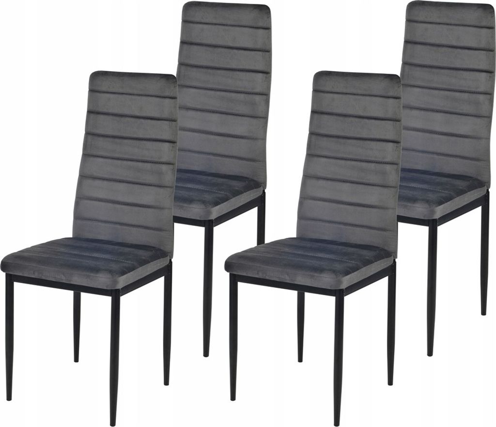 Ekspand | Esszimmerstühle LR-1494 - 4er Set - Dunkelgrau - Produktbild 