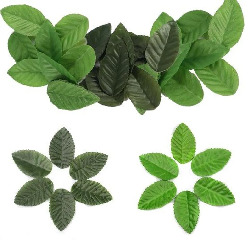 Décoration Mariage et Fête : 200 Feuilles Artificielles Vert Mélangé