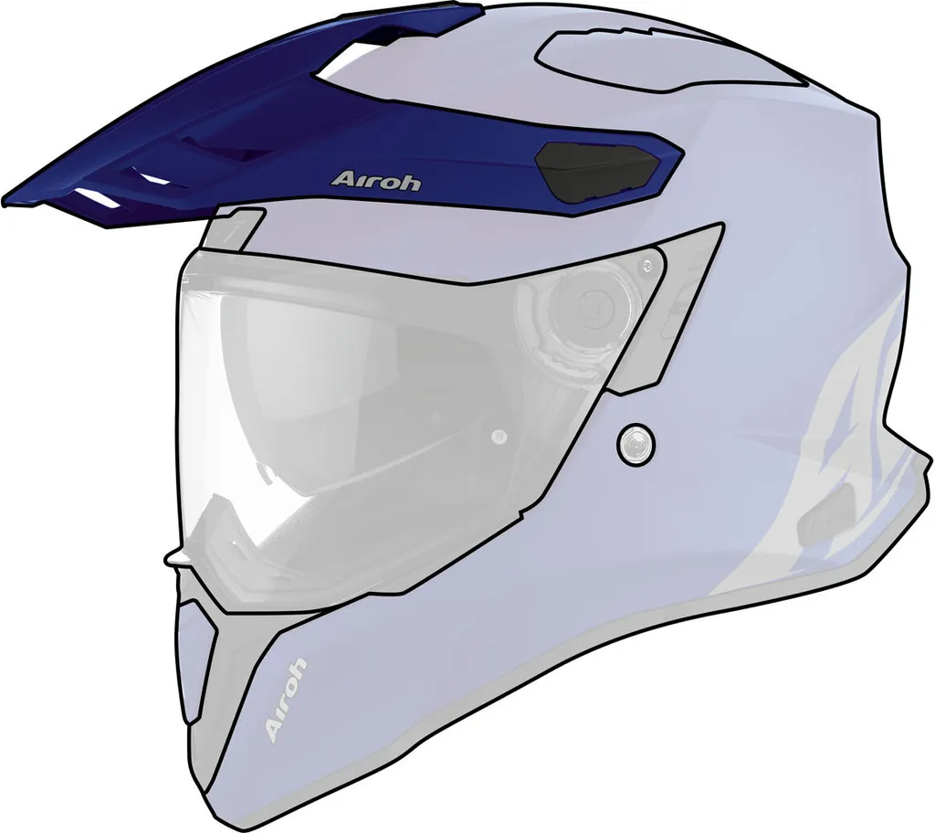 Casque Airoh Commander Bleu Mat pour Moto Trail et Sorties Tout-Terrain