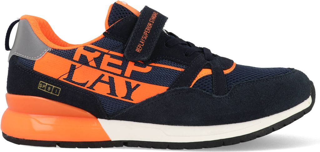 Replay Shoot JR 11 Klittenband Laag - Blauw - Maat 36