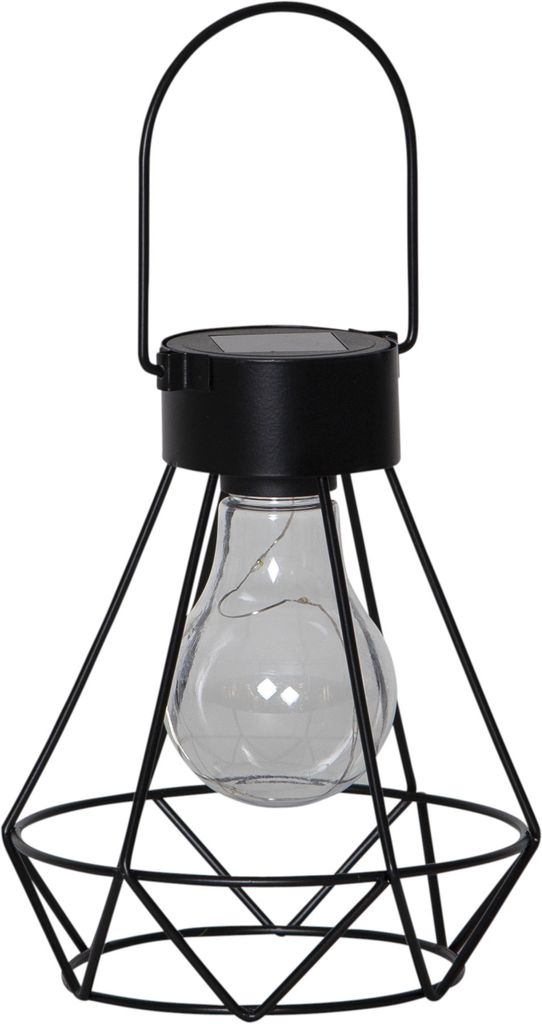 LED-Solar-Laterne 'Eddy', schwarz, ca 13 x 13 x 15,5cm
