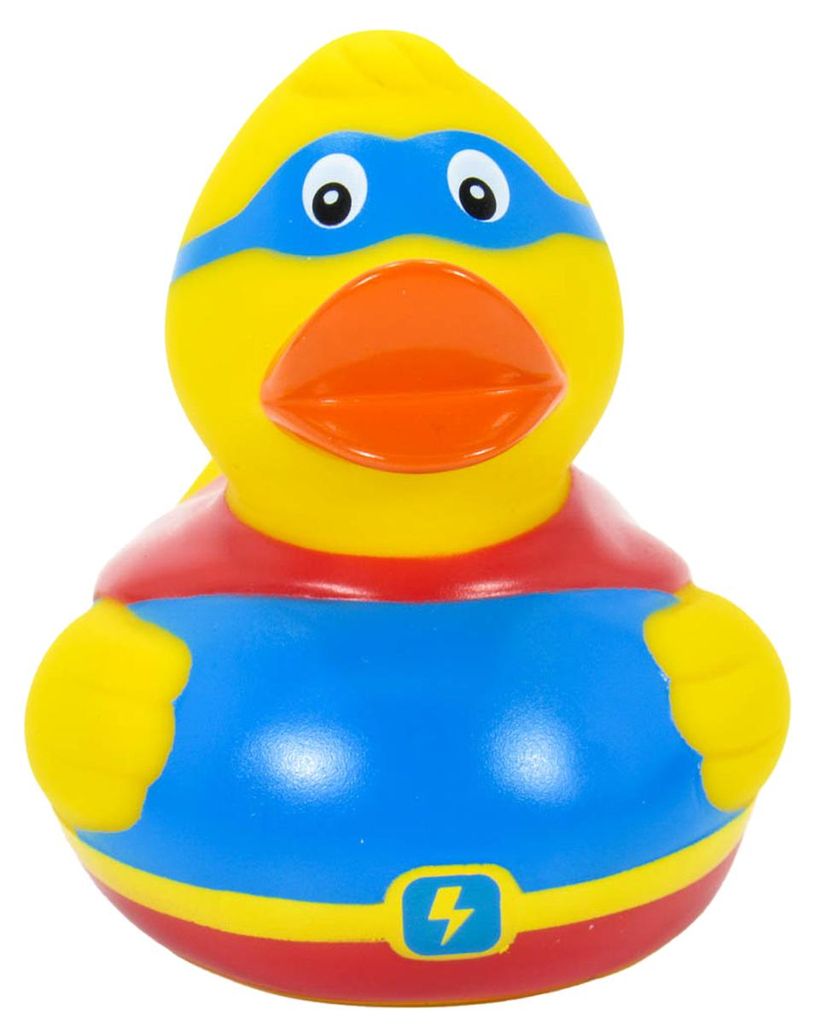 Mbw - Gummiente "Schnabels", Superheld LT5707 (Einheitsgröße) (Gelb/Blau/Rot)