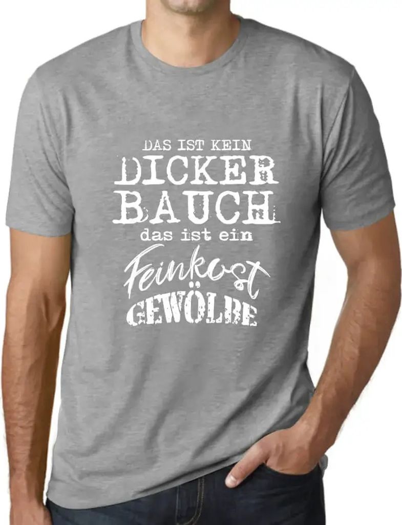 Herren Grafik T-Shirt Das Ist Kein Dicker Bauch-Feinkostgewölbe Öko-Verantwortlich Vintage Jahrgang Kurzarm Lustige Druck Geburtstag Geschenk Mann