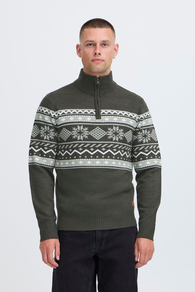 Blend BHNolan Herren Strickpullover Troyer Grobstrick Pullover regular fit