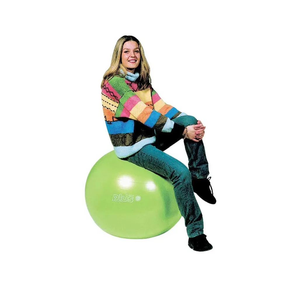 Gymnic Plus 65 cm Vert - Ballon de Gymnastique Anti-Éclatement Original