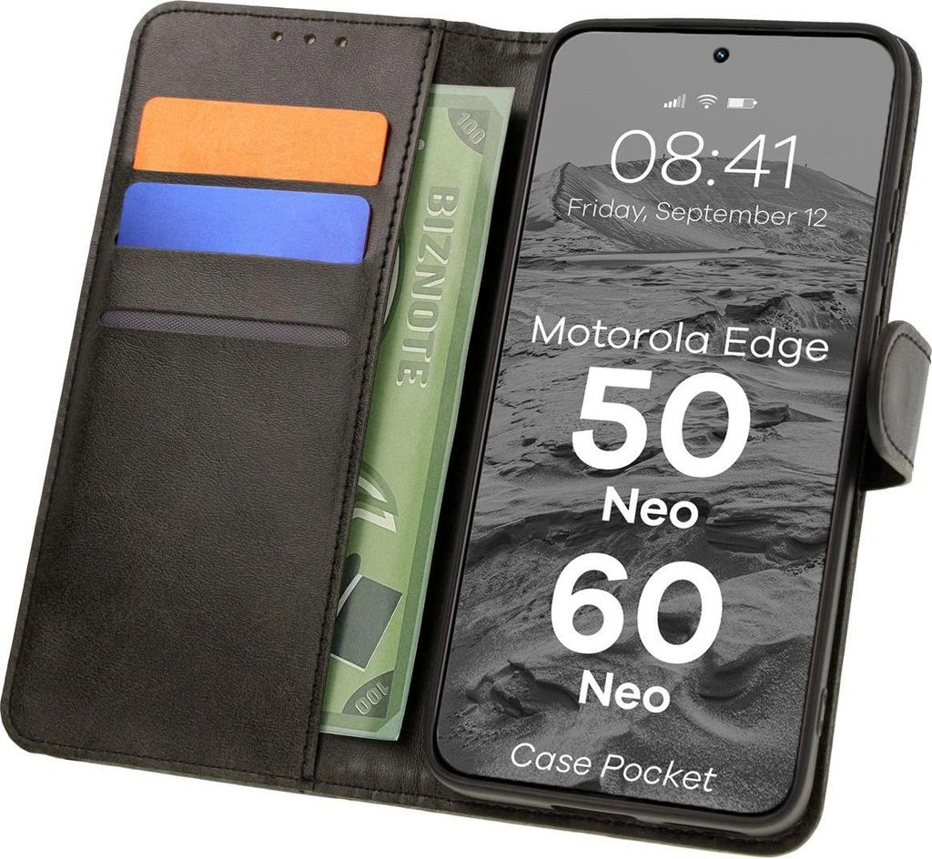 Bizon Case Pocket Flip Case für Motorola Edge 50 Neo, Produktbild 