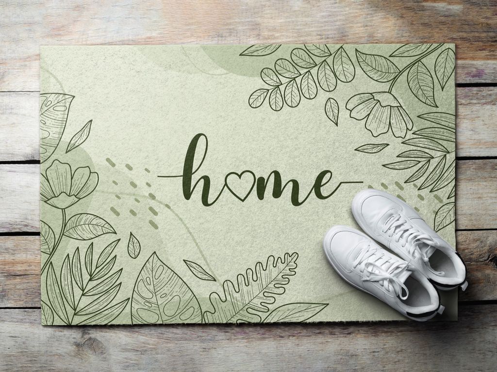 Fußmatte Aussen - Schuhmatte Haustür- Schmutzfangmatte Türvorleger - Outdoor Teppich Schmutzfänger - 90x60 cm - heim