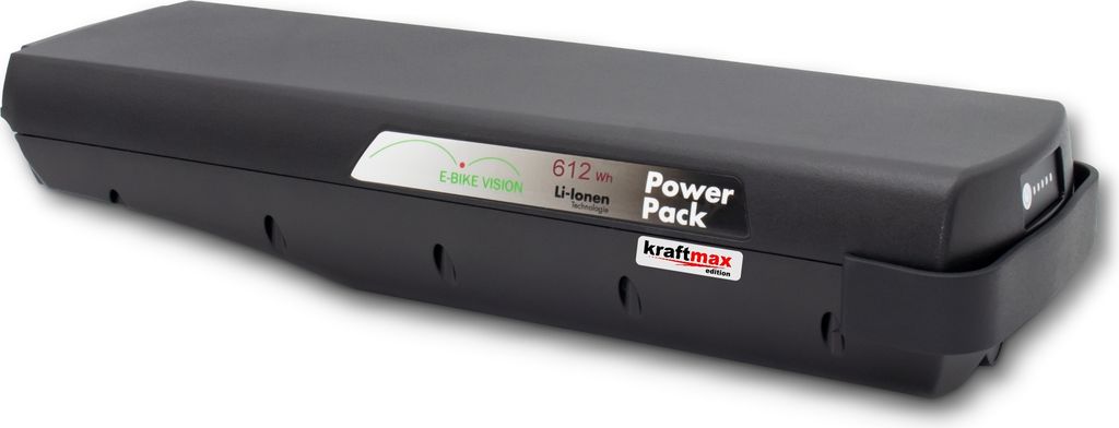 E-Bike Vision Power Pack Akku für Bosch Classic ebike System 36V / 17Ah / 612WH - Gepäckträger