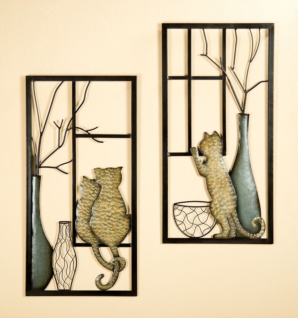 Gilde Wandrelief, rechteckig, "Pawlette", Katzenmotiv, Image du produit 