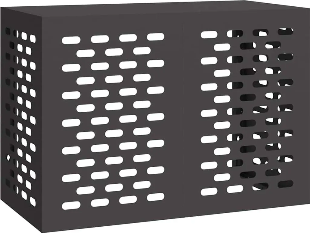 Cache pompe à chaleur extérieur Noir en Acier - 100x50x70cm vidaXL