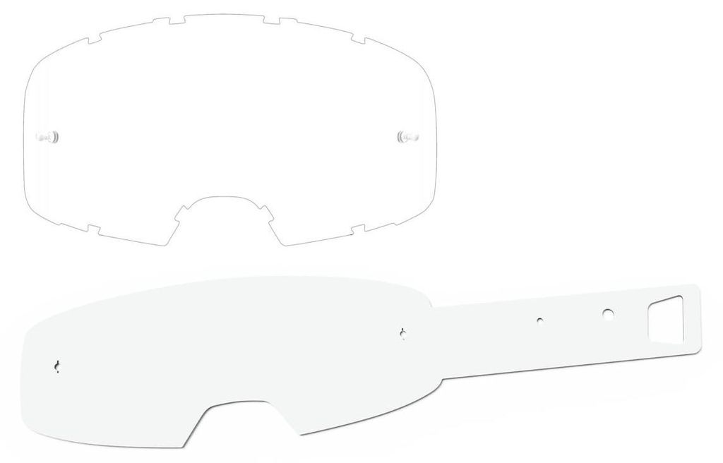 iXS Ersatzglas mit Tear-Offs Trigger Hack, Klar, 20 Stück