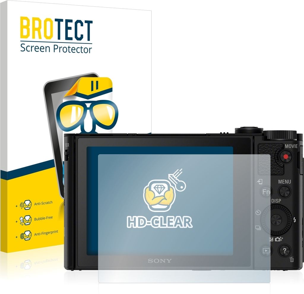 2x Für Sony Cyber-Shot DSC-WX500 Schutzfolie BROTECT Displayschutz Display Schutz Folie Klar Transparent