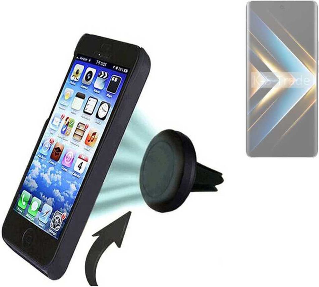 K-S-Trade kompatibel mit Honor X50 GT Auto Handy Halterung KFZ Halter Lüftungsgitterhalterung Air Vent mount Smartphone Halter