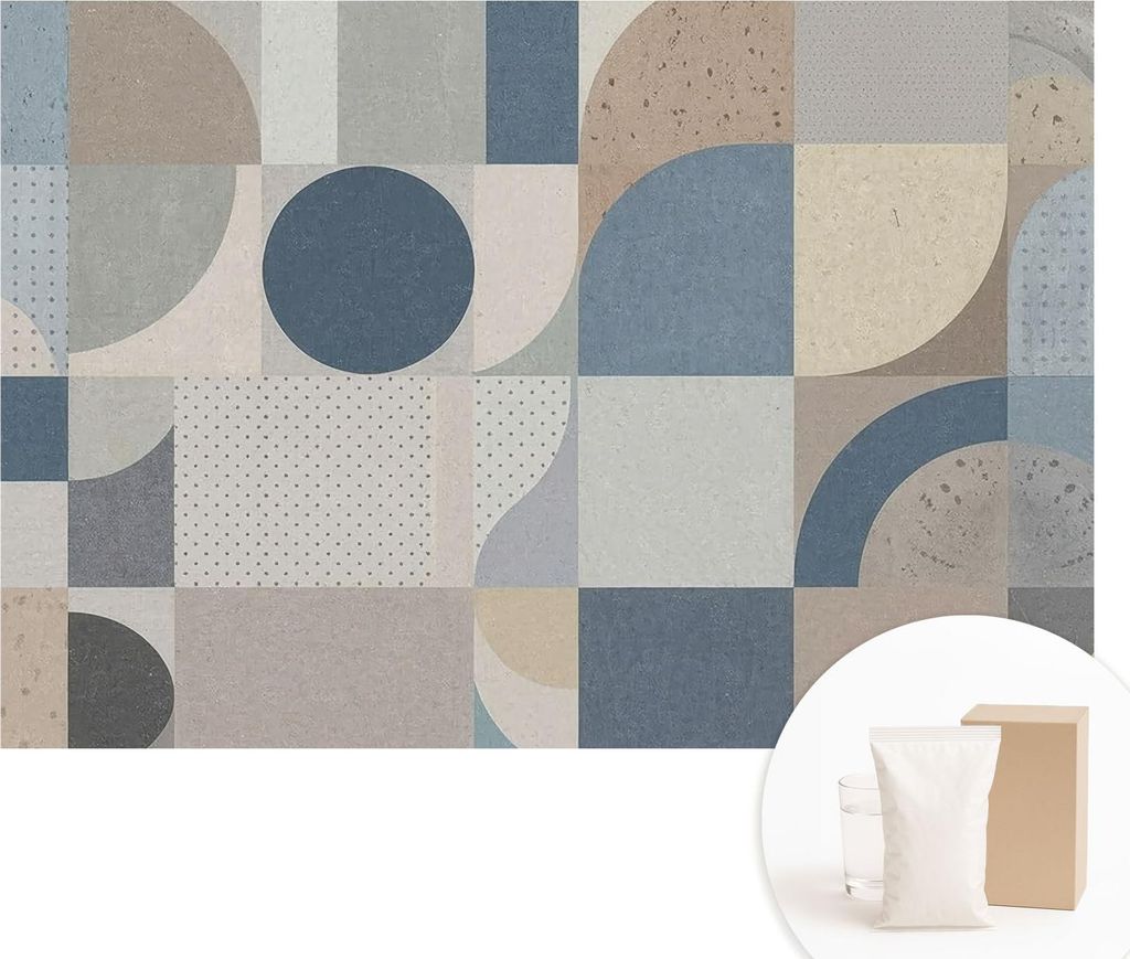 Fototapete - Wandbilder für Wohnzimmer - 152x104 cm - Dekorative Wandfolie - Modernes Design für Wanddekoration - Tapeten für Innenräume - Geom...