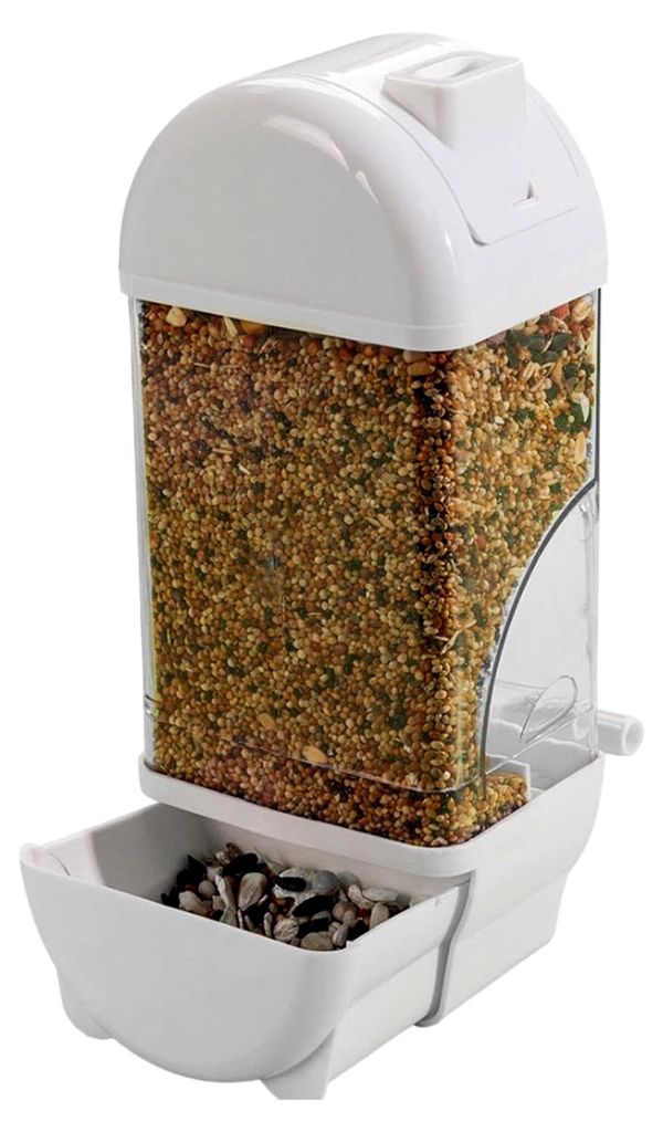 Automatischer Futterspender für Papageien, transparent, für Sittiche, große Kapazität, Futterbehälter, Anti-Verschütten, Käfigzubehör für ...