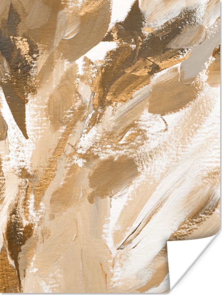 MuchoWow® Poster Farbe - Braun - Abstrakt 120x160 cm - Produktbild 